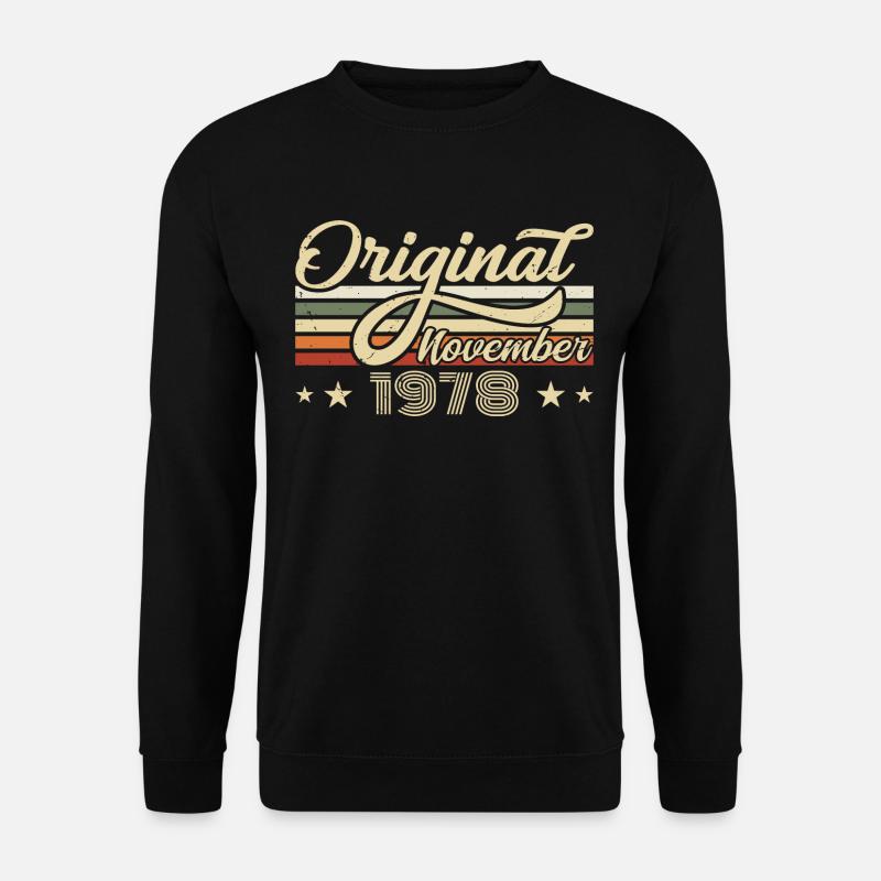 November 1978 Geburtstagsgeschenk November 1978 - Unisex Pullover - Schwarz