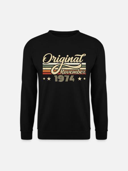 November 1974 Geburtstagsgeschenk November 1974 - Unisex Pullover - Schwarz