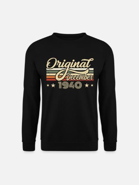 Dezember 1940 - Geburtstagsgeschenk Dezember 1940 - Unisex Pullover - Schwarz