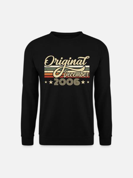 Dezember 2006 - Geburtstagsgeschenk Dezember 2006 - Unisex Pullover - Schwarz