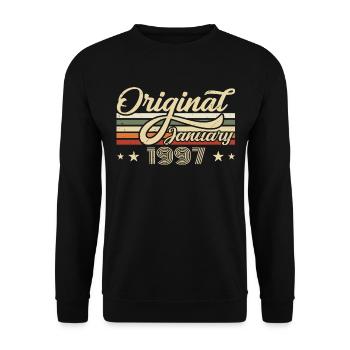 Date de naissance Janvier 1997 Janvier Né en janvier - Sweat-shirt Unisexe - noir - Devant - Alina (178cm) & Michal (187cm)