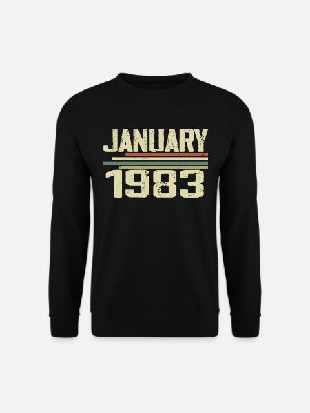 Januar 1983 - Geburtstagsgeschenk Januar 1983 - Unisex Pullover - Schwarz