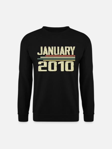 Januar 2010 - Geburtstagsgeschenk Januar 2010 - Unisex Pullover - Schwarz