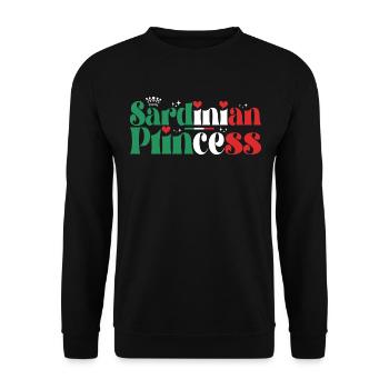 Princesse Sarde Famille Italienne - Sweat-shirt Unisexe - noir - Devant - Alina (178cm) & Michal (187cm)