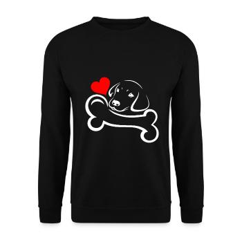 Dog love -black edition- - Sweat-shirt Unisexe - noir - Devant - Alina (178cm) & Michal (187cm)