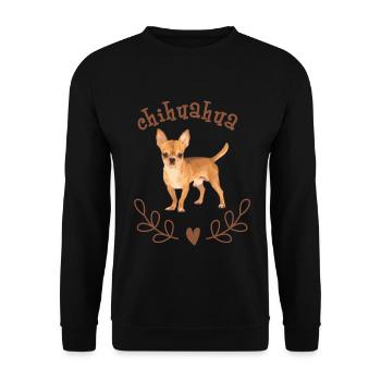Chihuahua - Unisex Pullover - Schwarz - Vorne - Alina (178cm) & Michal (187cm)