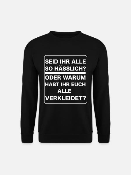 Lustiges Karneval Fasching T-Shirt Kostüm - Unisex Pullover - Schwarz
