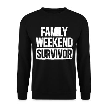 Humour Famille Enfants Maman Papa - Sweat-shirt Unisexe - noir - Devant - Alina (178cm) & Michal (187cm)