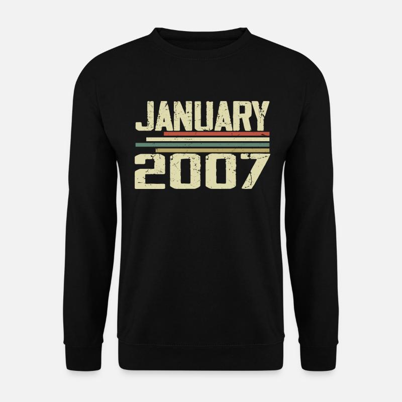 Januar 2007 - Geburtstagsgeschenk Januar 2007 - Unisex Pullover - Schwarz