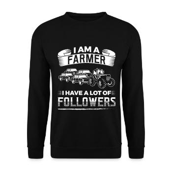 I am a Farmer I have a lot of followers! poison - Unisex Sweatshirt - black - Front - Alina (178cm) & Michal (187cm)