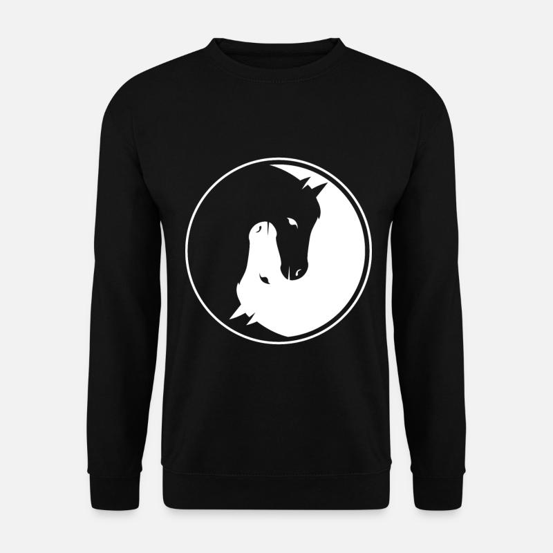 Pferdefreunde Ying und Yang - Pferliebhaber - Unisex Pullover - Schwarz