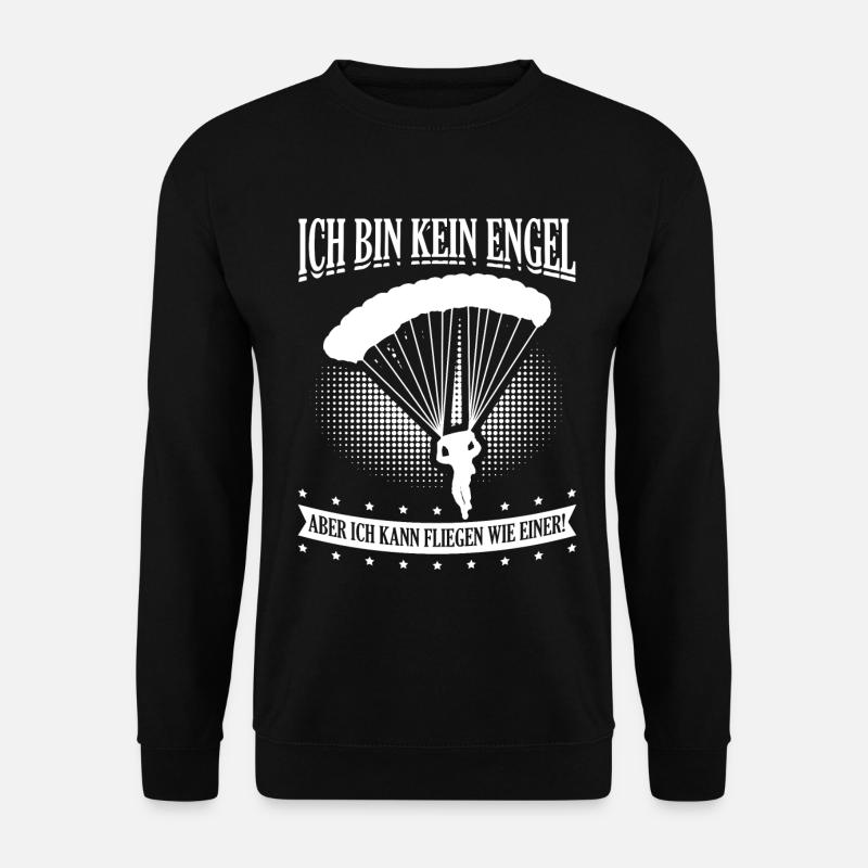 Paragliding Fallschirm Fallschirmsport Springer - Unisex Pullover - Schwarz