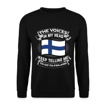 Go to Finland - Helsinki Museums Ski Areas Gift - Unisex Sweatshirt - black - Front - Alina (178cm) & Michal (187cm)