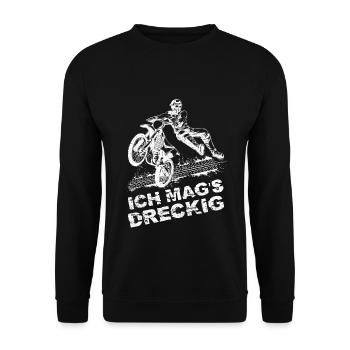 J'aime le motocross moto mordant - Sweat-shirt Unisexe - noir - Devant - Alina (178cm) & Michal (187cm)