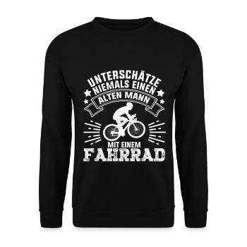 Ne jamais sous-estimer un vieil homme - Sweat-shirt Unisexe - noir - Devant - Alina (178cm) & Michal (187cm)