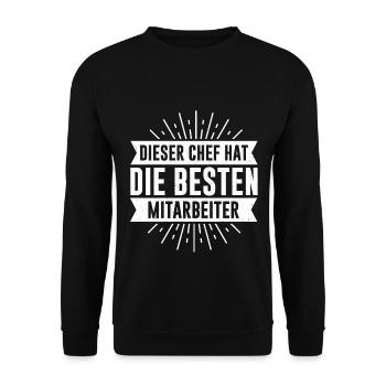 Dieser Chef Hat Die Besten Mitarbeiter - Unisex Pullover - Schwarz - Vorne - Alina (178cm) & Michal (187cm)