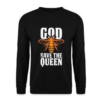 God Save The Queen - Sweat-shirt Unisexe - noir - Devant - Alina (178cm) & Michal (187cm)