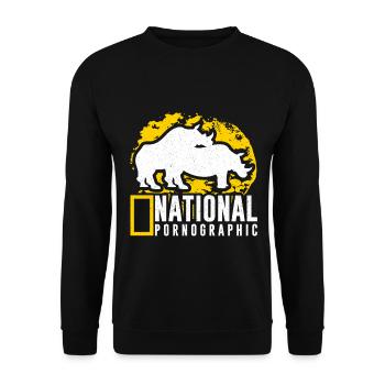 National Pornographic - Unisex Sweatshirt - black - Front - Alina (178cm) & Michal (187cm)