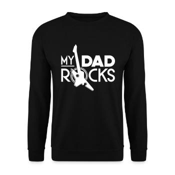 My Dad Rocks - Guitarist - Unisex Sweatshirt - black - Front - Alina (178cm) & Michal (187cm)
