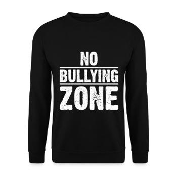 No Bullying Zone - Unisex Sweatshirt - black - Front - Alina (178cm) & Michal (187cm)