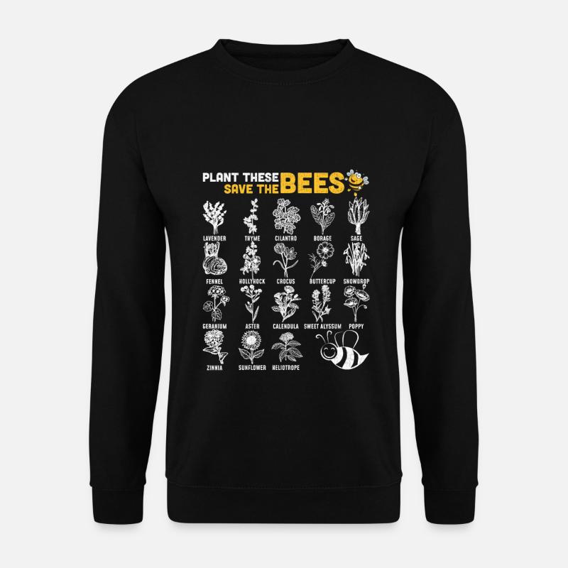 Plant These Save The Bees - Unisex Pullover - Schwarz