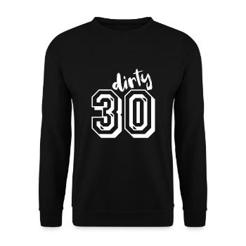 30 cadeau d'anniversaire disant idée cadeau drôle - Sweat-shirt Unisexe - noir - Devant - Alina (178cm) & Michal (187cm)