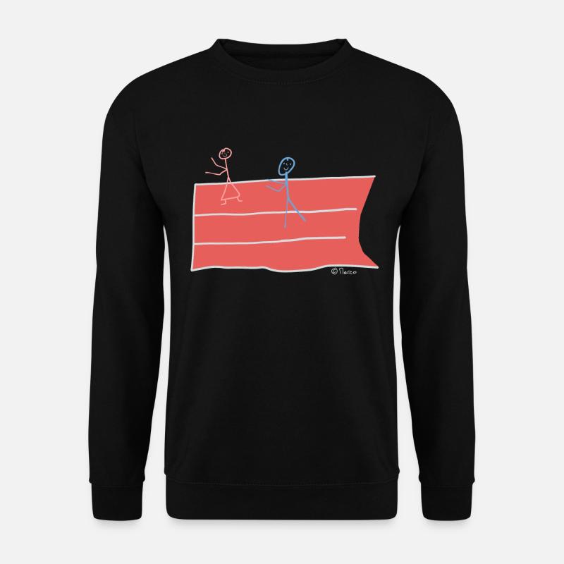 Runner stick figure, sprint race competition - Unisex Sweatshirt - black
