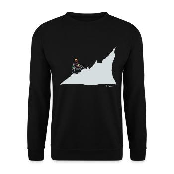 Chiffre de bâton de vélo de montagne, femme montagne nature sport - Sweat-shirt Unisexe - noir - Devant - Alina (178cm) & Michal (187cm)