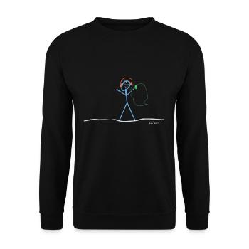 Écoutez des chiffres de musique, écouteurs passe-temps - Sweat-shirt Unisexe - noir - Devant - Alina (178cm) & Michal (187cm)