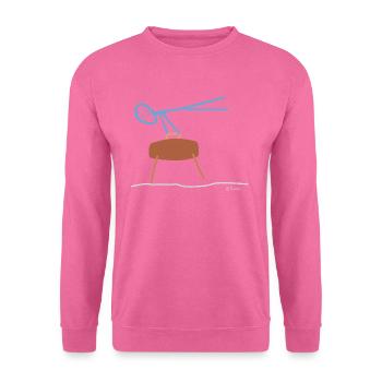 Turner Stick Figure Bock, Faire de l’activité sportive - Sweat-shirt Unisexe - rose - Devant