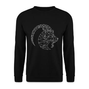 Geometric Capricorne Capricorne - Sweat-shirt Unisexe - noir - Devant - Alina (178cm) & Michal (187cm)