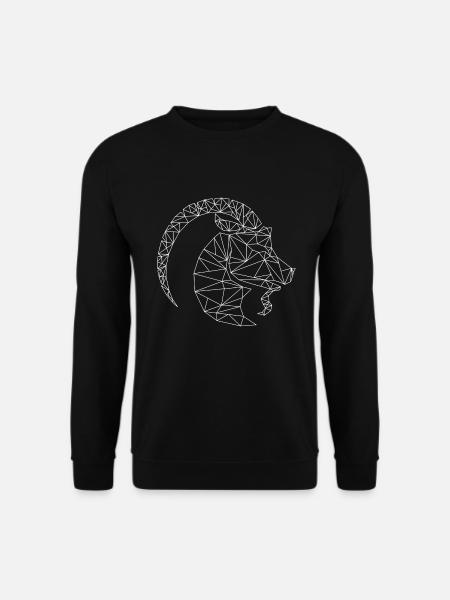 Geometric Capricorn Steinbock - Unisex Pullover - Schwarz