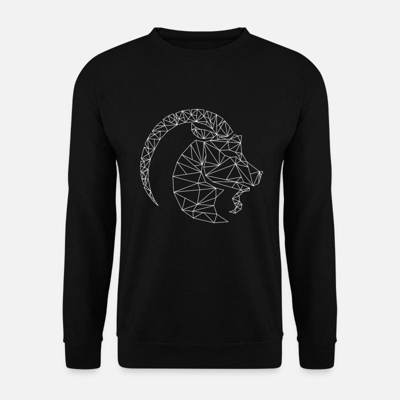Geometric Capricorn Steinbock - Unisex Pullover - Schwarz