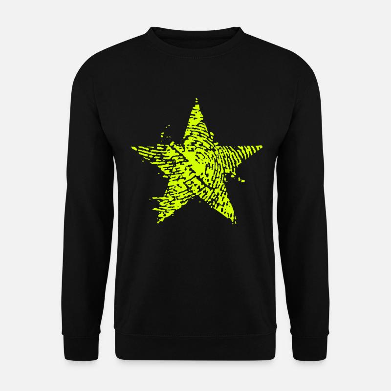 Neon Stern Fingerabdruck - Unisex Pullover - Schwarz
