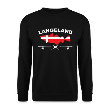 Langeland fishing Denmark cod - Unisex Sweatshirt - black - Front - Alina (178cm) & Michal (187cm)