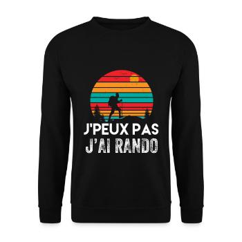 J'peux pas j'ai rando - Sweat-shirt Unisexe - noir - Devant - Alina (178cm) & Michal (187cm)