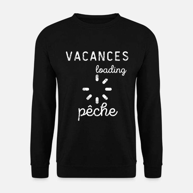 vacances pêche - Sweat-shirt Unisexe - noir