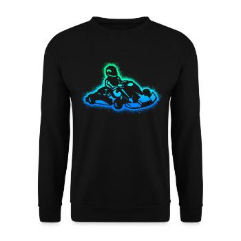 Kart Rennen Gokart Kartsport Kinder Jungen Go-Kart - Unisex Pullover - Schwarz - Vorne - Alina (178cm) & Michal (187cm)