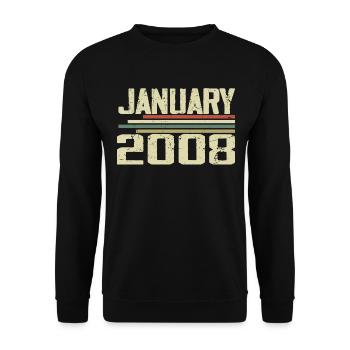 January 2008 - Birthday present January 2008 - Unisex Sweatshirt - black - Front - Alina (178cm) & Michal (187cm)