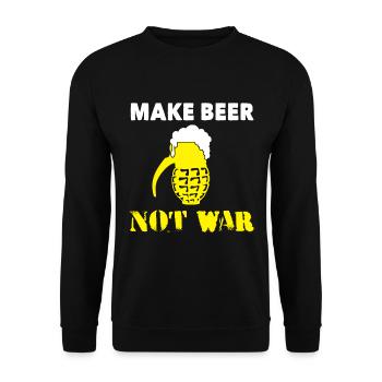 Beer Grenade Peace War Statement Gift - Unisex Sweatshirt - black - Front - Alina (178cm) & Michal (187cm)