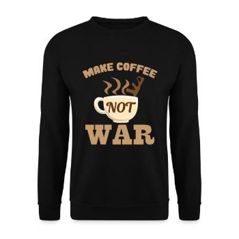 Cadeau de déclaration de guerre de paix de paix de pistolet à café - Sweat-shirt Unisexe - noir - Devant - Alina (178cm) & Michal (187cm)