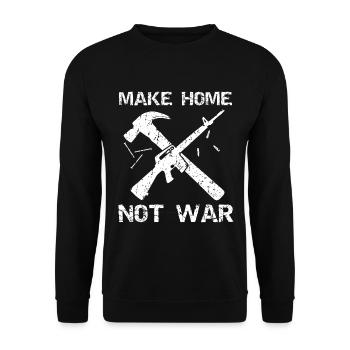 Maison construire marteau ongles déclaration cadeau - Sweat-shirt Unisexe - noir - Devant - Alina (178cm) & Michal (187cm)