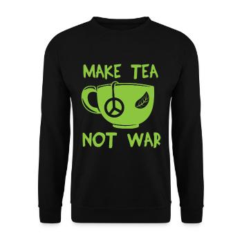 Tasse de thé de guerre Tasse de déclaration de guerre de paix - Sweat-shirt Unisexe - noir - Devant - Alina (178cm) & Michal (187cm)