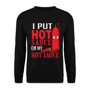 BBQ BBQ Sauce Meat Spicy Steak Gift - Unisex Sweatshirt - black - Front - Alina (178cm) & Michal (187cm)