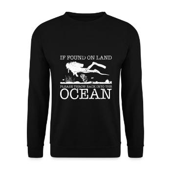 Diving - diver funny gift - Unisex Sweatshirt - black - Front - Alina (178cm) & Michal (187cm)