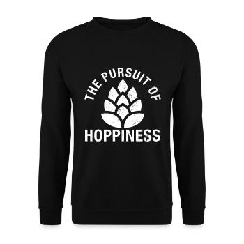 The pursuit of hopping - hop beer gift - Unisex Sweatshirt - black - Front - Alina (178cm) & Michal (187cm)