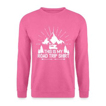 Road trip - Sweat-shirt Unisexe - rose - Devant