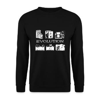 Camera Evolution - photography photographer gift - Unisex Sweatshirt - black - Front - Alina (178cm) & Michal (187cm)