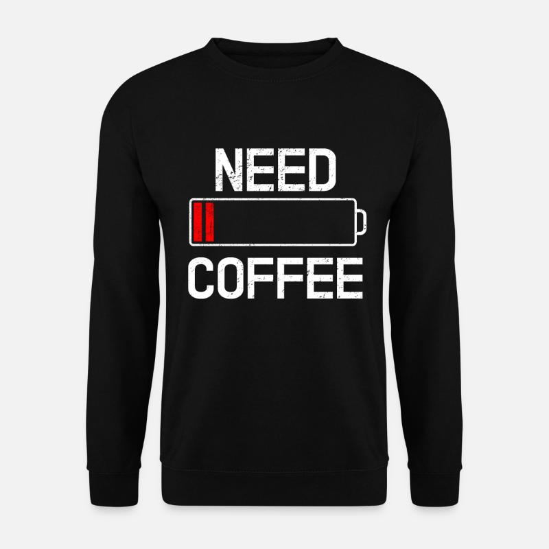 Kaffee - Unisex Pullover - Schwarz