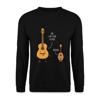 Guitar Ukulele - Je suis votre père drôle - Sweat-shirt Unisexe - noir - Devant - Alina (178cm) & Michal (187cm)